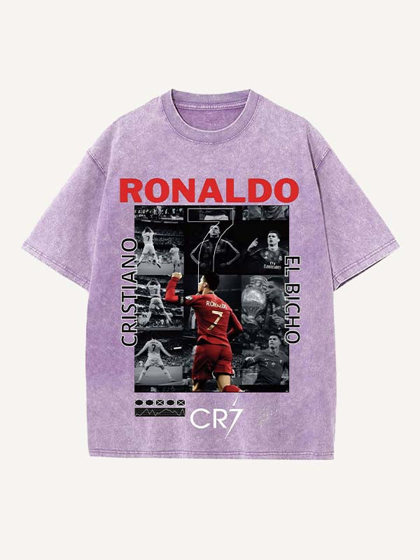 Cristiano Ronaldo Print Round Neck T-shirt