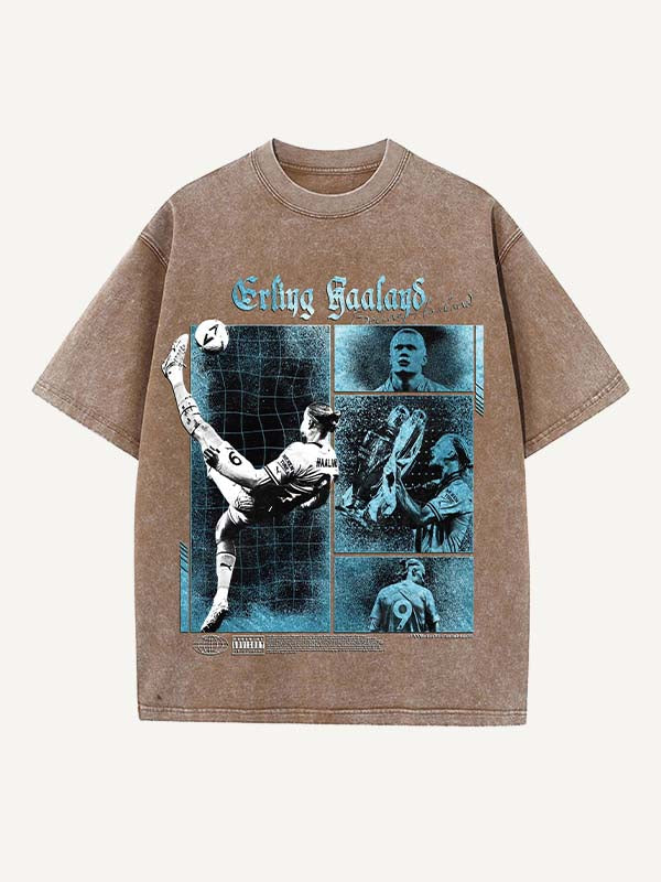 Erling Haaland Print Round Neck T-shirt