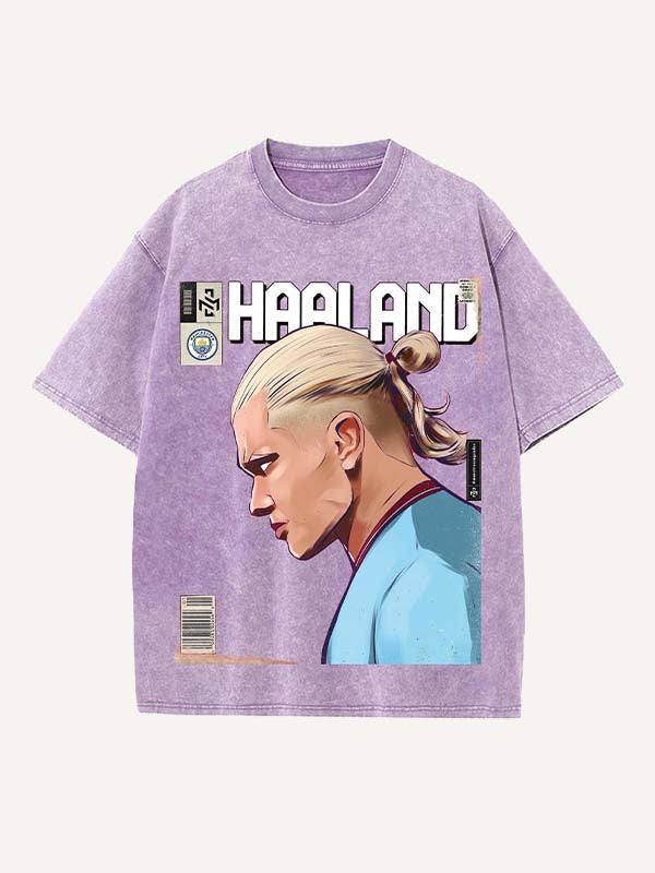 Erling Haaland Print Round Neck T-shirt