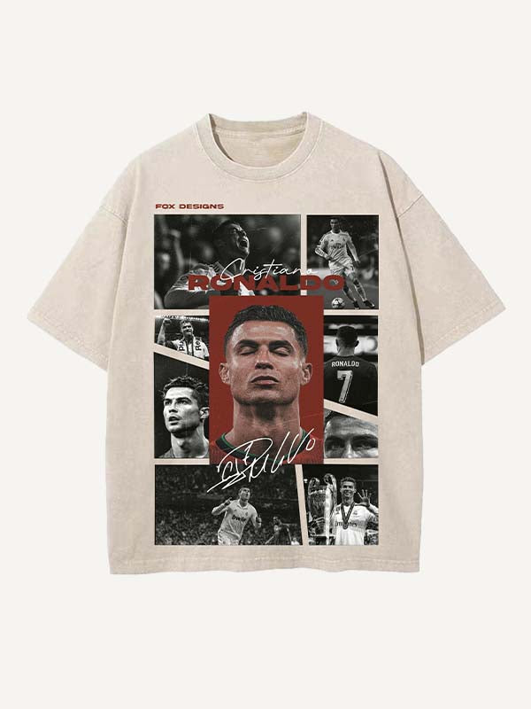Cristiano Ronaldo Print Round Neck T-shirt