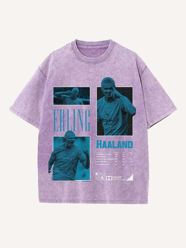 Erling Haaland Print Round Neck T-shirt