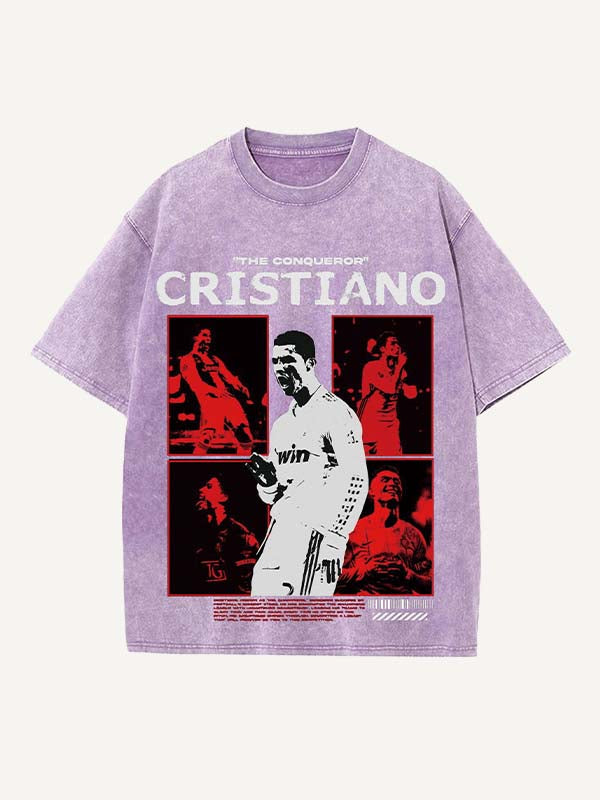 Cristiano Ronaldo Print Round Neck T-shirt