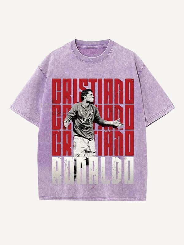 Cristiano Ronaldo Print Round Neck T-shirt