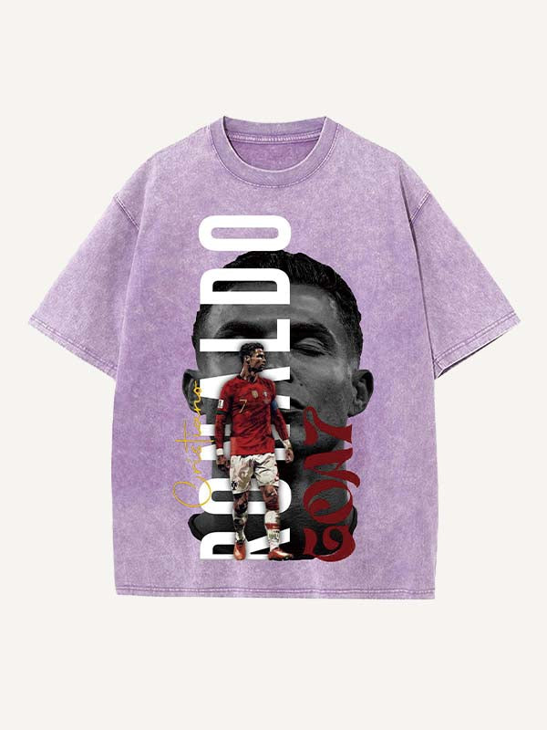Cristiano Ronaldo Print Round Neck T-shirt