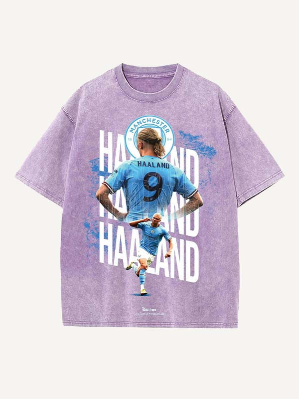 Erling Haaland Print Round Neck T-shirt