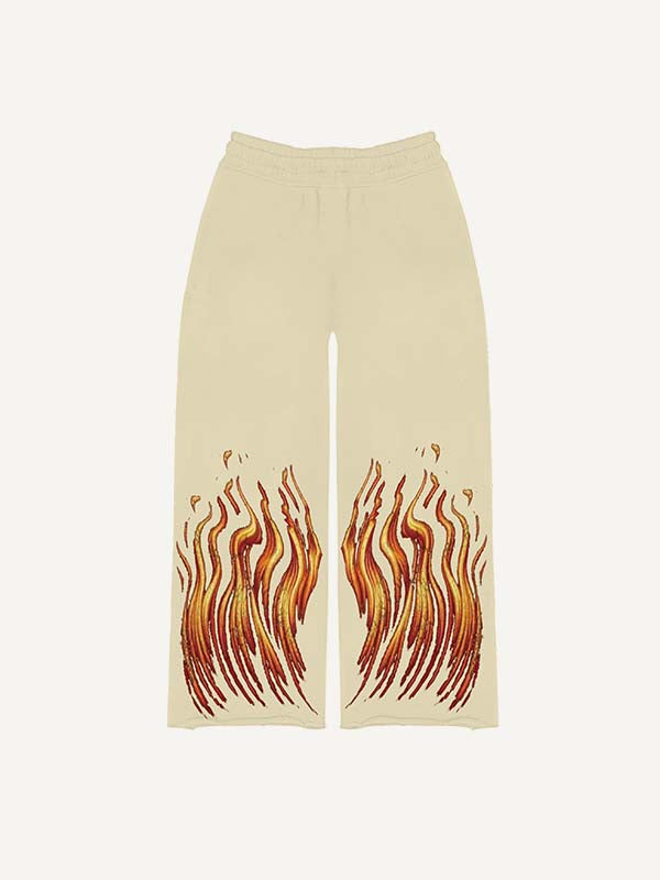 Eye&Graphic Print Elastic Waist Pants