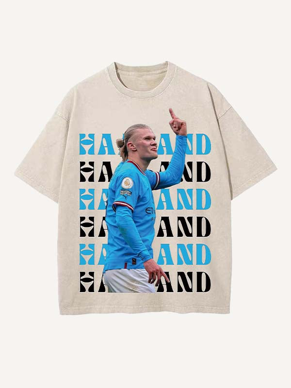 Erling Haaland Print Round Neck T-shirt