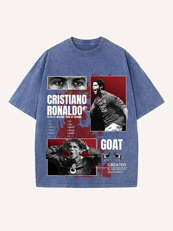 Cristiano Ronaldo Print Round Neck T-shirt