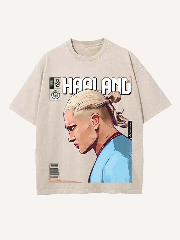 Erling Haaland Print Round Neck T-shirt