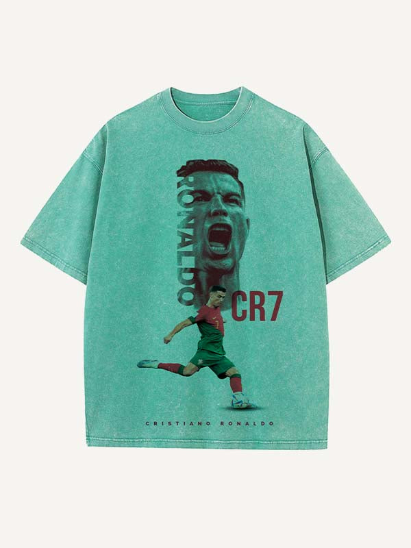Cristiano Ronaldo Print Round Neck T-shirt