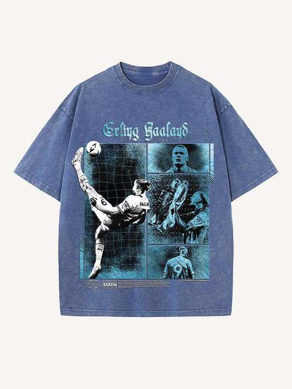 Erling Haaland Print Round Neck T-shirt