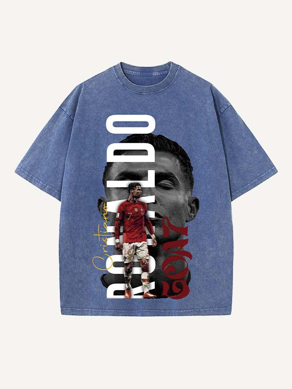 Cristiano Ronaldo Print Round Neck T-shirt