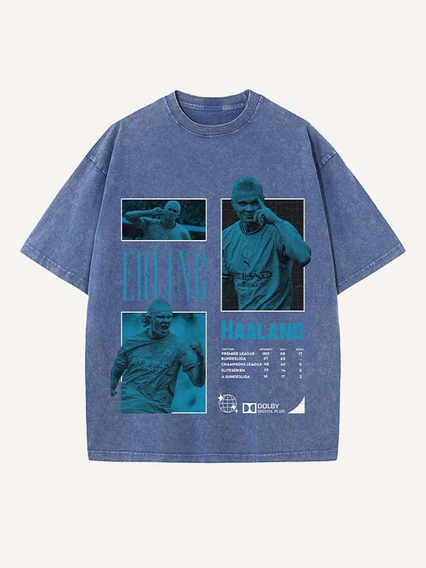 Erling Haaland Print Round Neck T-shirt