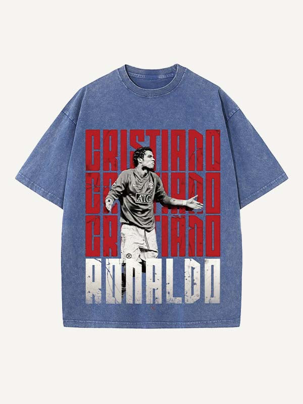 Cristiano Ronaldo Print Round Neck T-shirt