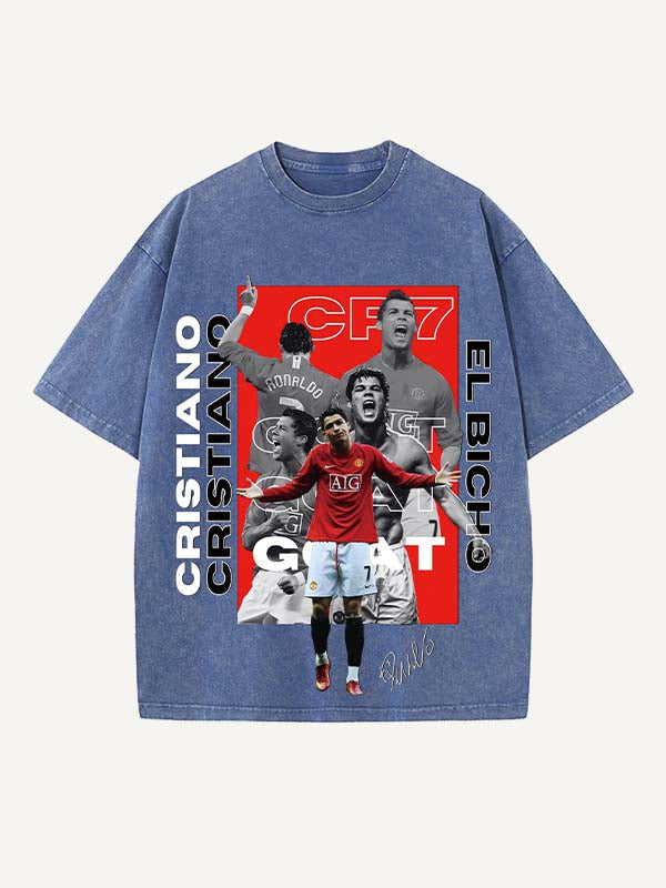 Cristiano Ronaldo Print Round Neck T-shirt