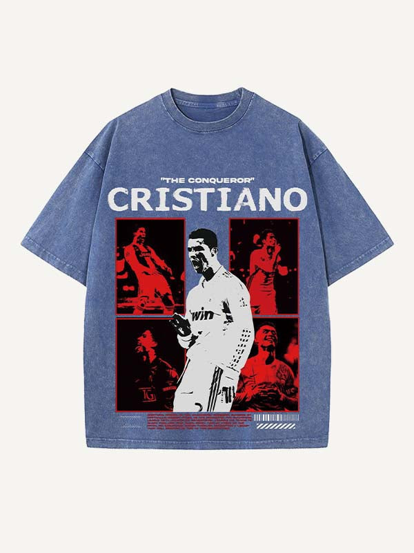 Cristiano Ronaldo Print Round Neck T-shirt