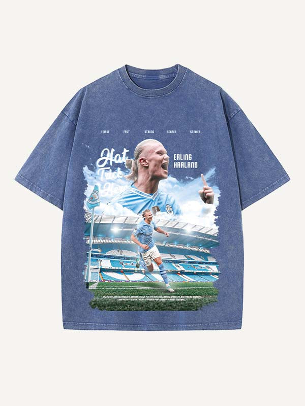 Erling Haaland Print Round Neck T-shirt