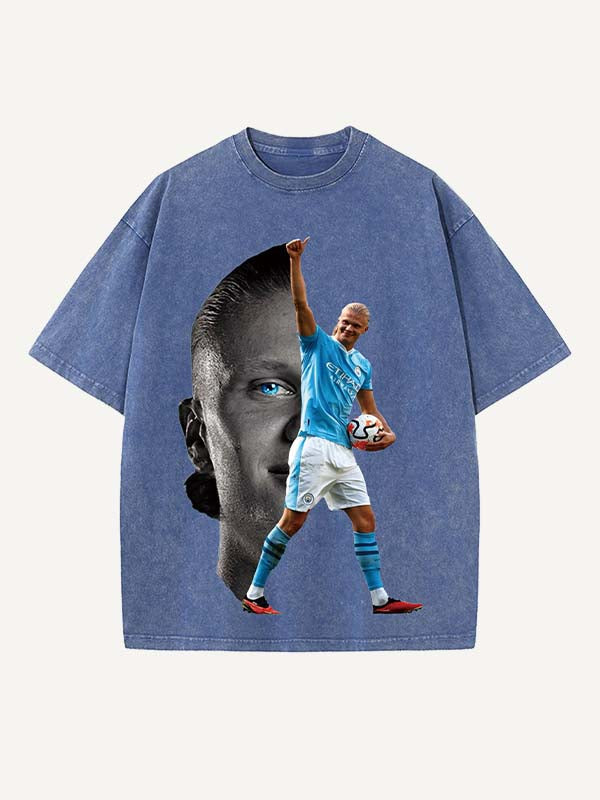 Erling Haaland Print Round Neck T-shirt