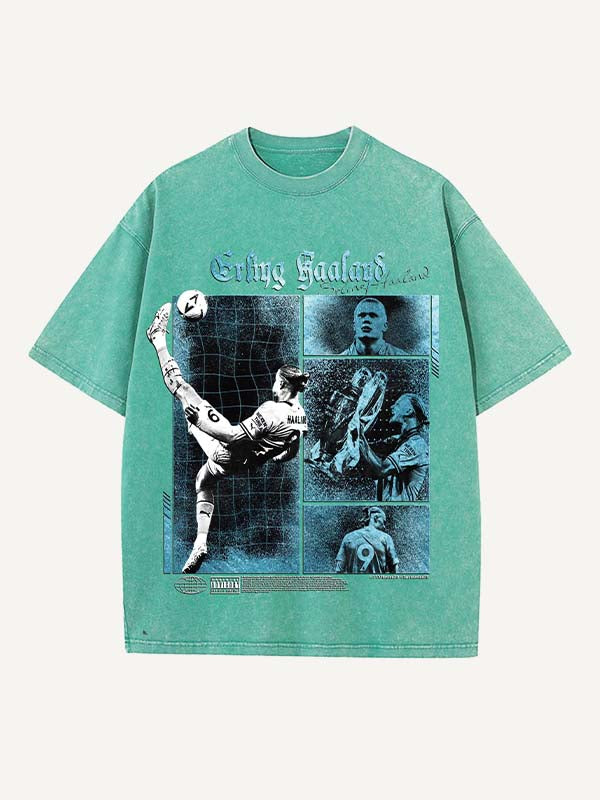 Erling Haaland Print Round Neck T-shirt