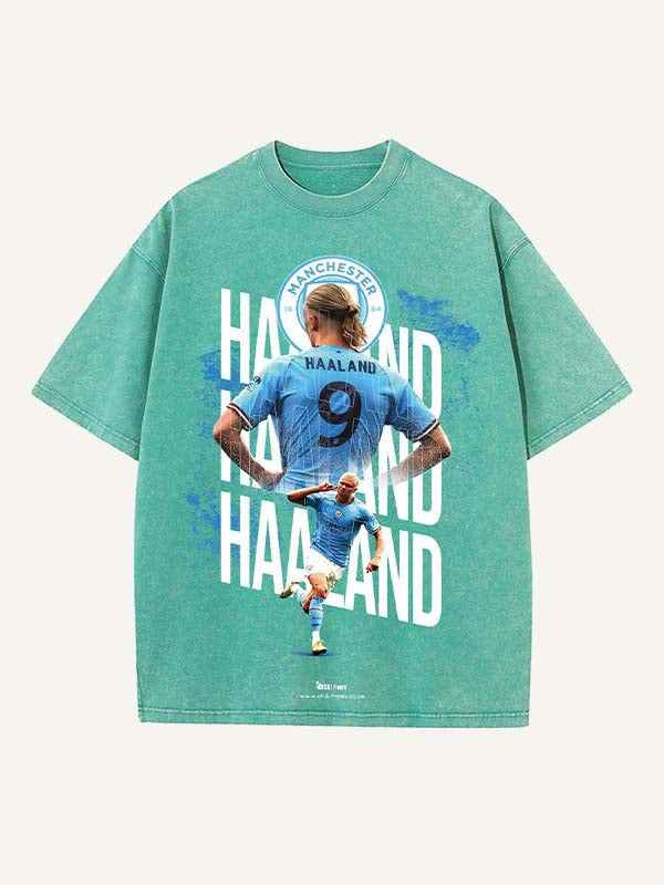 Erling Haaland Print Round Neck T-shirt