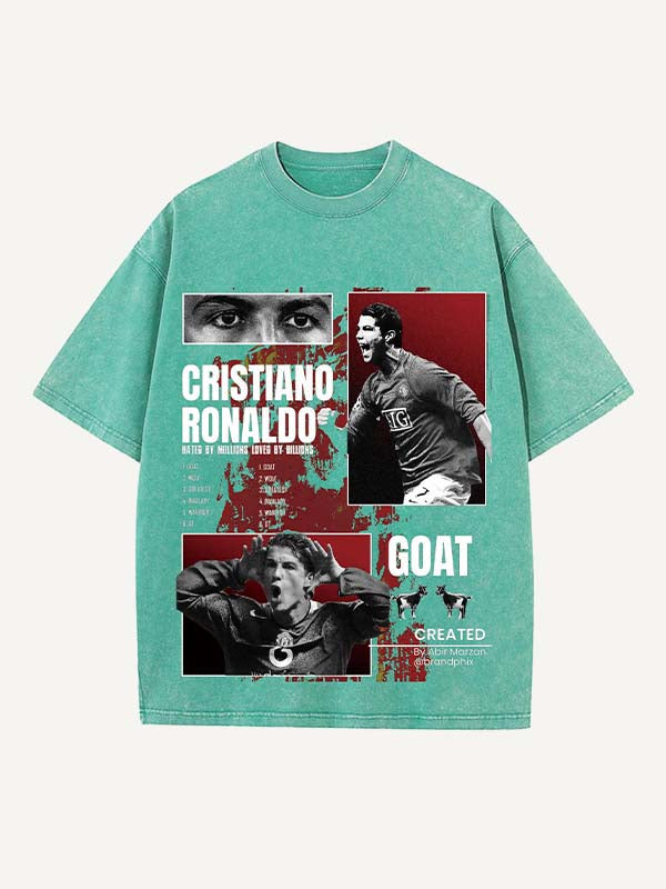 Cristiano Ronaldo Print Round Neck T-shirt