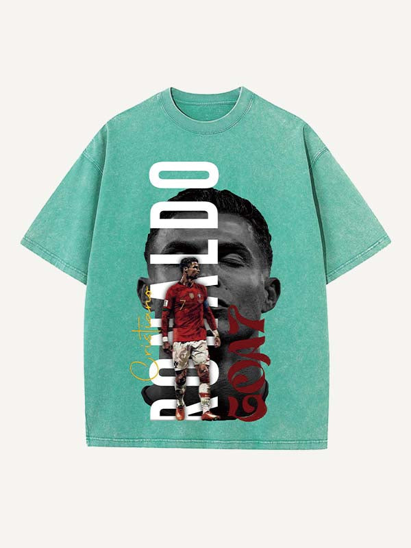 Cristiano Ronaldo Print Round Neck T-shirt