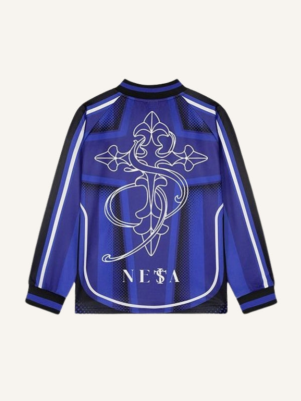 Colorblock Figure&Graphic&Letter Print Round Neck Long-sleeved T-shirt