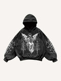 Figure&Wing Graphic Print Slant Pockets Hoodie