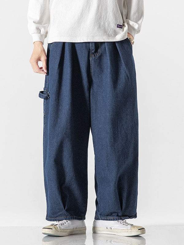 Elastic Waist Wide Leg Jeans