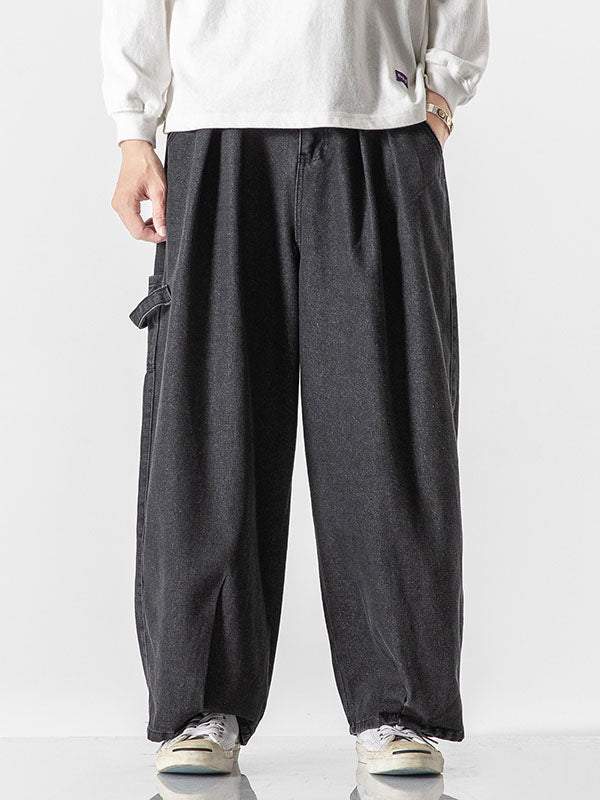 Elastic Waist Wide Leg Jeans