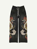 Dragon Elastic Waist Pants